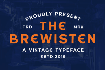 Brewisten Vintage Font + Extras Badges Logo