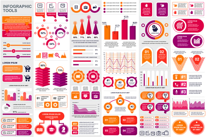 Set Infographic Elements for Presentation