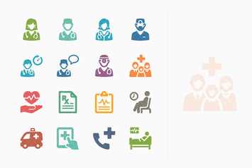 Colored Medical Services Icons Set 3 - Sympa Serie
