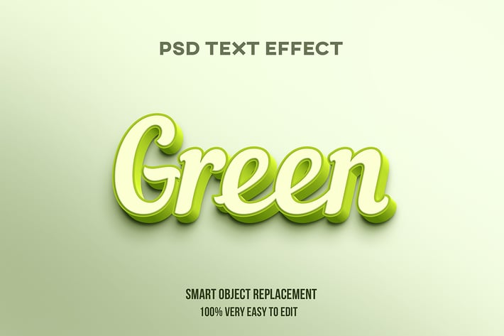 Green pastel text effect