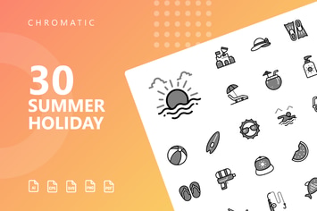 Summer Holiday Chromatic Icons