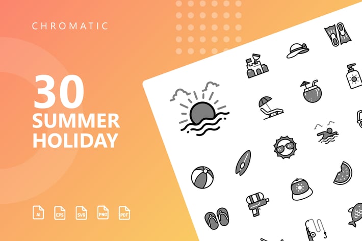 Summer Holiday Chromatic Icons