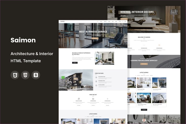  Saimon - Architecture & Interior HTML Template 