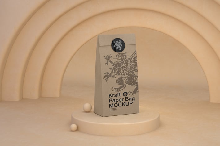 Kraft Paper Bag Mockup