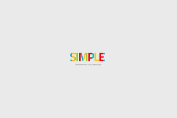  Simple V-card Template 