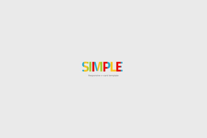  Simple V-card Template 