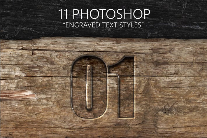 11 Engraved Text Styles