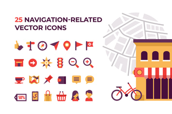 Navigation-related icons set