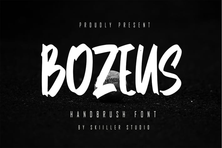 Bozeus - Handbrush Font