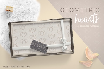 Geometric Hearts Patterns