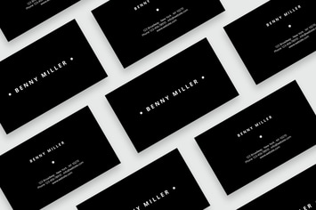 Minimal black business card