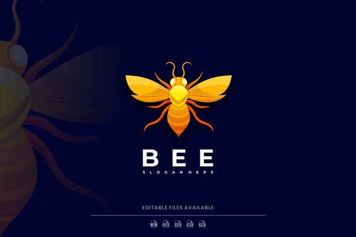 Bee Gradient Colorful Logo