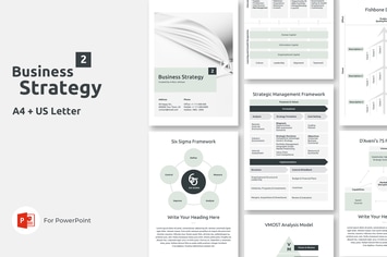 Vertical Business Strategy Two PowerPoint Template