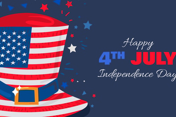 USA Independence Day Illustration With Hat