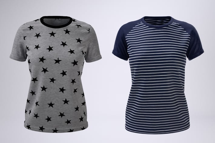 Woman's T-Shirt With Raglan Sleeves Mock-Up