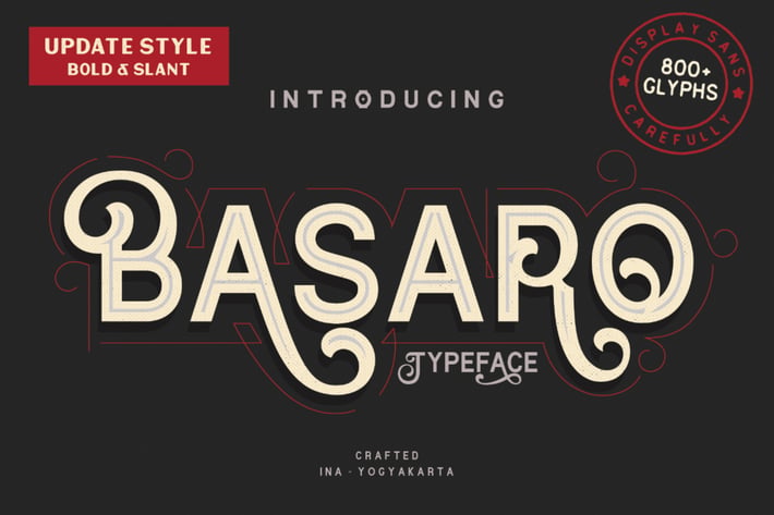 Basaro - Decorative Font