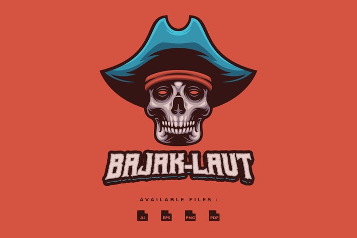 Pirate Skull Mascot Logo