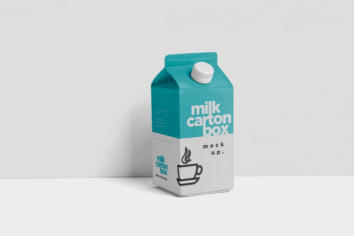 Juice - Milk Mockup in 500ml Carton Box