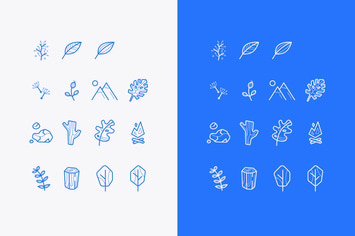 set of vector nature icons or logos