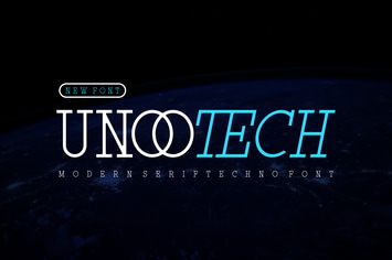 Unootech - Modern Serif Techno Font