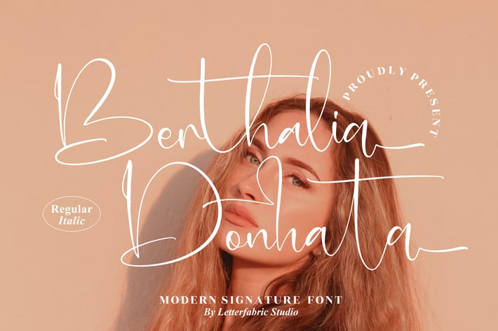 Berthalia Donhata Modern Signature Font
