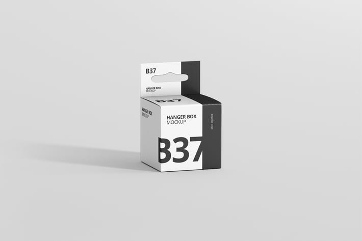 Box Mockup - Mini Square with Hanger