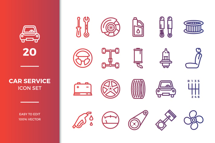 Car Service Icons Collection