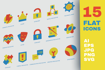 Personality Psyhotype Flat Icons