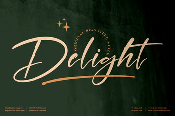 Delight Signature Font
