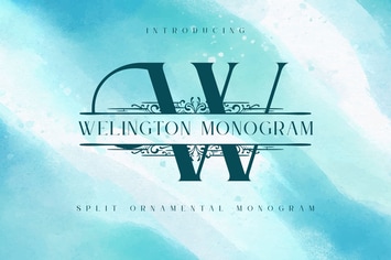 Welington - Split Monogram Font 