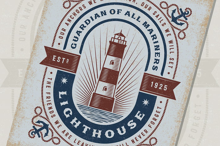 Vintage Lighthouse Typography