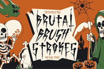 Brutal Brushstrokes - Metal Font