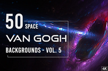 50 Van Gogh Space Backgrounds - Vol. 5