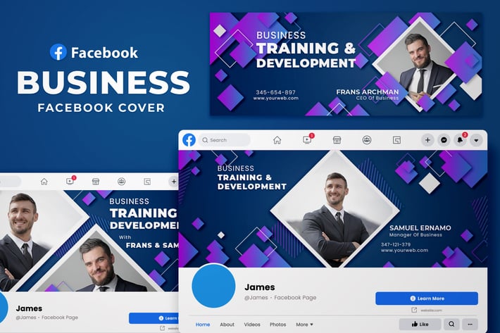 Facebook Cover Geometric - Business Fans Page