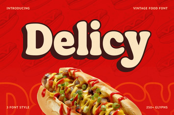 Delicy - Vintage Food Font