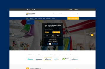 Coupons & Deals Website PSD Template