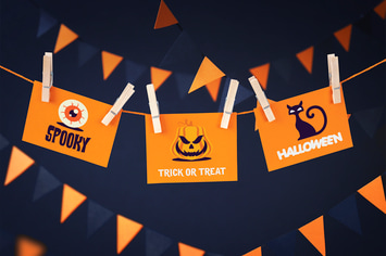 Halloween cards mockup