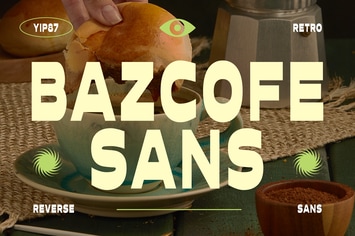 Bazcofe - Retro Reverse Sans - Cafe Brand Font