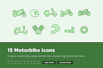 15 Motorbike Icons