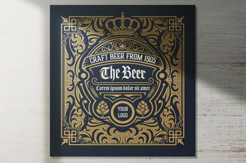 Vintage-Style Beer Label Layout