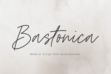 Bastonica - Modern Script Logo Font 