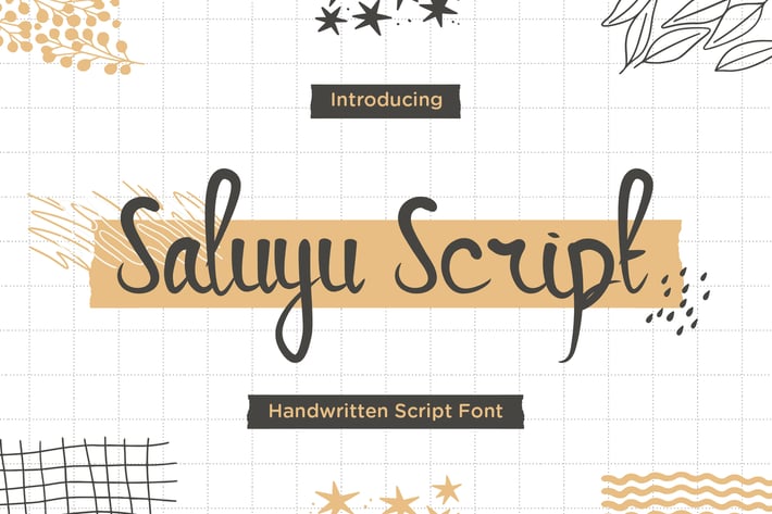 Saluyu Script - Handwritten Font