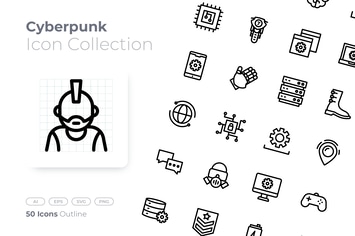 Cyberpunk Outline Icon