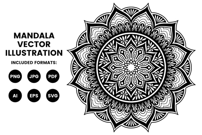 Mandala Illustration - Coloring Pages
