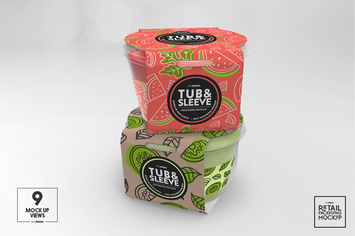 Tub and Sleeve Packaging Mockup