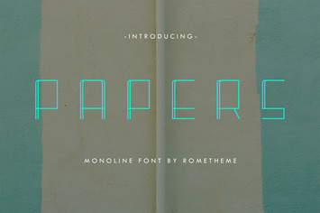 Papers - Monoline Display Font