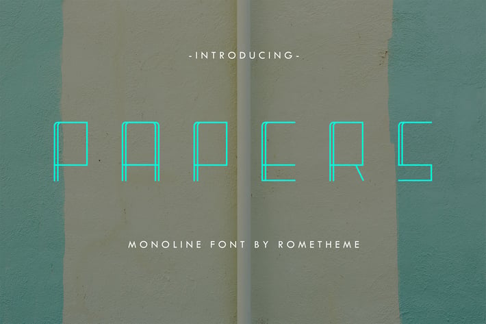 Papers - Monoline Display Font