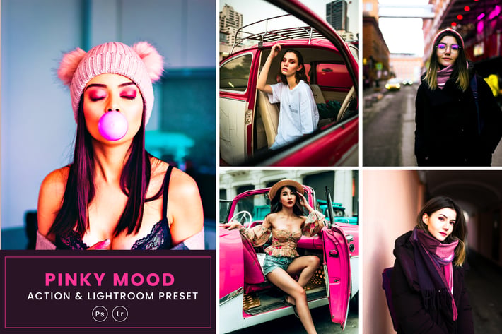 Pinky Mood Photoshop Action & Lightrom