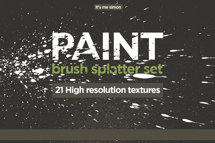   Spray paint splatter set 