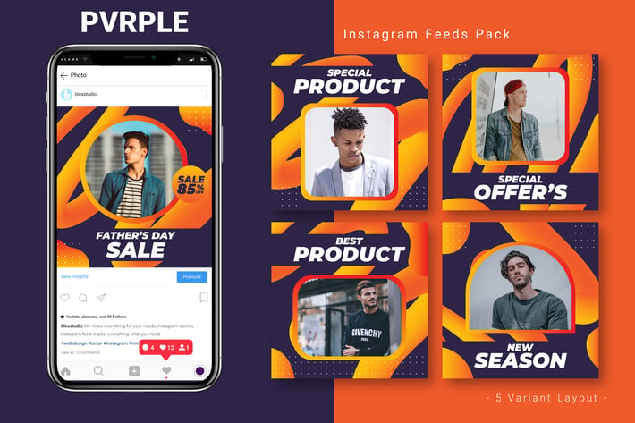 Pvrple - Instagram Feed Pack